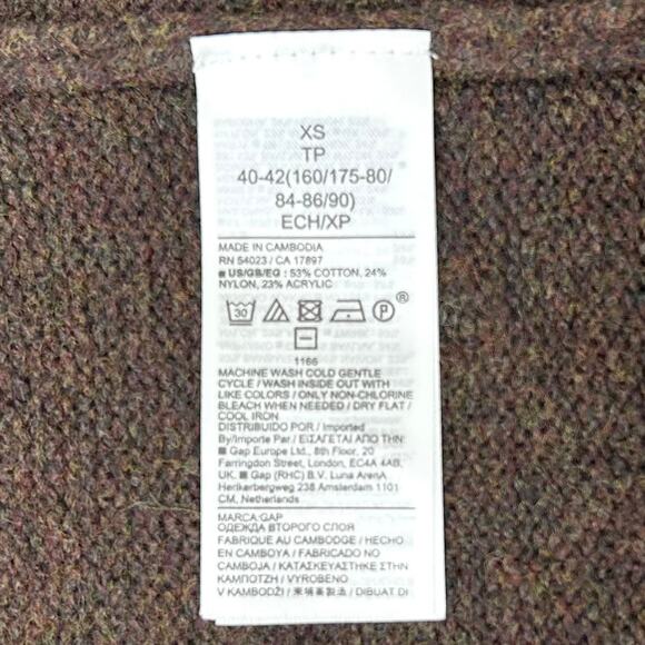 Gap Turtleneck Chocolate Brown Knit Mini Sweater Dress - Picture 8 of 8